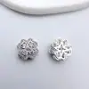 Zircônio Micro-Pavimentado Preservador de Cor Trevo de Quatro Folhas Contas Separadas Multi-Furo Contas Soltas Material para Pulseira Colar Acessórios com Contas DIY