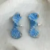 Novos Brincos Torcidos Exquisitos de Lã Colorida Feitos à Mão Design de Nicho de Alta Qualidade Brincos Dopamina para Mulheres