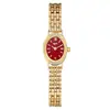 Reloj de Pulsera Mia Myar para Mujer Retro Pequeño Dorado Exquisito Elegante Simple Correa de Acero Reloj Digital de Disco de Cuarzo para Mujer