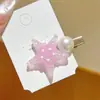 Pinza para el pelo de estrella de mar colorida con degradado de color temática del océano estilo dulce y fresco vacaciones en la playa pinza para flequillo de estrella de cinco puntas accesorios para el cabello