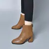 Cross2024 Otoño Invierno Nuevos Zapatos de Mujer Tacón Grueso Botas de Moda Elegantes para Mamá Estilizadores Tacones Altos Zapatos de Salón de Moda
