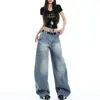Jeans de Pierna Ancha Relajados y Casuales para Mujer 2026 Primavera/Otoño Nuevos Estilo Retro Americano Sueltos