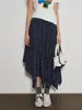 Falda de Cuadros Greylilac 25 Otoño Temprano Diseño para Mujer Falda Asimétrica Línea A Elegante Falda de Cintura Estéreo