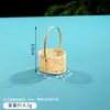 Bandeja de Chá Jogo da Velha de Bambu Estilo Chinês Prato de Lanche Doce Montanha-russa de Chá Retrô Suporte para Copo Bandeja de Mesa de Bambu
