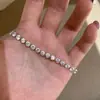 Pulsera de Tenis de Encaje de Diamante Suelto Brillante Infinity-Set con Circonita Deslumbrante, Pulsera Apilable Simple y Versátil para Mujeres