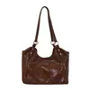 Bolsa casual retro esmerilada de gran capacidad para mujer, nuevo modelo 2026, bolso de hombro versátil para el día a día, bolso tote para salir a trabajar