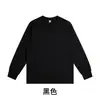 Camiseta de manga larga para hombre, cuello redondo, color liso, algodón peinado, peso pesado, corte holgado, 200 g/m², otoño, capa base Xinjiang, envío directo disponible