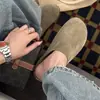 Estilo holgado y perezoso mocasines Birkenstock de gamuza sin cordones de punta cerrada estilo old money mules pantuflas unisex