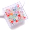 Cuentas dobles de vidrio esmerilado de colores mixtos, cuentas de bambú, pulsera de cuentas hecha a mano, accesorios decorativos