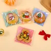 Bolsa autoadhesiva para galletas horneadas navideñas, bolsa de embalaje para crujientes de copo de nieve, bolsa autoadhesiva OPP, bolsa pequeña transparente 10*10 3cm