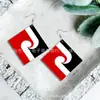 Aretes Maoríes de Estilo Étnico con Bandera de Lágrima Acrílico Estampado Pequeño Aretes Transfronterizos de Nueva Zelanda Acrílico Personalidad