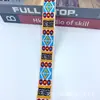 Cinta Jacquard Nueva Encaje Étnico 3CM de Ancho Patrón de Diamante Tótem Accesorios de Decoración para Ropa Zapatos Bolsos Venta al por Mayor