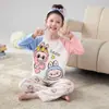 Pijama Nuevo de Primavera 2026 para Niñas Manga Larga Pantalón Largo Conjunto Delgado Kuromi Mediano y Grande Ropa de Casa para Niños Venta al por Mayor