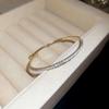 Pulsera Transfronteriza Chapada en Oro Real Pulsera Retro de Lujo Ligero Mismo Estilo que Celebridades de Internet Joyería de Nicho de Gama Alta al por Mayor para Mujeres