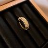 Anillo de trigo trenzado de circón de tendencia de moda retro de alta gama anillo de dedo de comida joyería vintage medieval al por mayor
