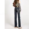 Jeans Cigarrillo Negros de Cintura Alta para Mujer, Otoño e Invierno 2025 Nuevo Adelgazante Holgado Forrado con Vellón Petite Estrecho Recto