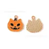 Colgante de Calavera de Calabaza con Goteo de Aceite Aleación DIY Llavero de Halloween Cadena de Teléfono Accesorio Producto Hecho a Mano de Venta Caliente Transfronteriza