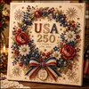 Nuevas Pegatinas de Perlas de Halloween Transfronterizas 5D Creativas Hechas a Mano Día de la Independencia Americana Pintura de Diamantes DIY Manualidades para el Hogar