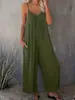 Mono de Mujer de Talla Grande para Exportación Transfronteriza Casual Moda Elegante Mono de Tirantes de Color Puro para Mujer