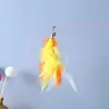 Caña de Juguete para Gatos con Mango de Madera, Varilla Retráctil de Dos Secciones con Plumas, Resistente a Mordeduras, Alivio del Aburrimiento para Gatos, Juguete de Entretenimiento Personal, Suministros para Mascotas, Fabricante, Venta al por Mayor