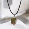 Joias Zhouhang Venda Quente Transfronteiriça Pingente de Cristal Natural Amethyst Irregular Lapis Lazuli Colar Joias Atacado