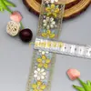 4.5cm Nuevo Estilo Étnico Adorno de Encaje Organza Bordado de Lentejuelas Colorido Accesorios para Bolsas Hanfu Transfronterizo DIY