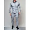 Novo conjunto de suéter cardigã de cor sólida para esportes ao ar livre e lazer masculino