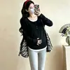 Roupas de maternidade para outono e inverno, nova camiseta dupla função para amamentação e gravidez, conjunto de leggings de cintura alta com suporte abdominal ajustável para gestantes
