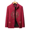 Traje Tang para Hombre de Mediana Edad y Anciano Traje Grueso Estilo Chino de Abuelo Primavera y Otoño Chaqueta para Anciano Chaqueta Traje Tang