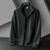 Cárdigan con cremallera para primavera y otoño, sudadera con cuello alto para hombre, color liso, deportivo, casual, corte holgado, una pieza, dropshipping