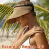 Sombrero visera de paja, sombrero para el sol, sombrero de playa de moda con protección UV, sombrero de paja de protección solar de verano transfronterizo
