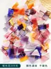 Mosaico de Recortes de Lámina de Mica Vidrio de Colores Translúcido Transparente Fragmentos Irregulares Hecho a Mano
