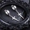 Aretes de Acero de Titanio para Hombres, Pinzas para Orejas con Borlas Estilo Punk para Mujeres, Aros para Orejas Unisex Sin Perforación, Accesorios de Acero Inoxidable