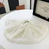 Goma para el pelo de encaje estilo francés para mujer, Goma para el pelo con lazo de perlas estilo coreano, Accesorio para el pelo versátil de alta gama, Nuevo peinado semirecogido