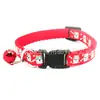 Collar para mascotas de 1 cm collar para cuello de perro con cascabel colgante de gato de tela accesorios suministros para exteriores collar anti-pérdida