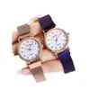 Versión Coreana Balanza Digital Tendencia Imán Reloj para Mujer Luminoso Moda Chica Suave Reloj de Cuarzo Estilo Bosque Reloj para Mujer