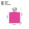 Frascos de Perfume de Vidro Aveludado em Estoque, Processamento Personalizado, Frascos Pequenos de Sub-Envasamento de 50ml, Frascos Transparentes para Atacado, Tampas de Perfume Aveludadas