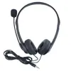 Auriculares con Cable con Micrófono Estéreo Operador Auriculares para Computadora Tableta Teléfono Universal