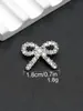 Botones Metálicos de Pajarita Incrustados con Diamantes, Decoraciones de Alto Gama para Suéteres y Abrigos, Botones Cosidos a Mano, Accesorios para Ropa, Botones Metálicos de Lujo Ligero