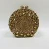 Bolso Clutch de Banquete para Mujer Europeo y Americano Transfronterizo, Bolso de Cena de Diamantes, Caja Dura de Diamantes Huecos, Bolso de Diamantes Completo, Bolso de Vestir para Noche