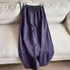 Novo Estilo 2026: Calça Elegante de Algodão, Corte Amplo, Perna Reta e Larga, com Cintura Elástica, Comprimento Cropped, Atacado H16BK26107