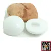 Venta al por mayor de botones altos con forma de hongo de resina para abrigos, suéteres, ropa acolchada de algodón y camisas, disponibles en negro y blanco, 10-34 mm