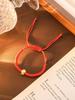 Pulsera del Año Nuevo Chino Serpiente Roja Pulsera de la Suerte Cuerda Tejida a Mano para Hombres y Mujeres Regalo Cuerda Roja Ajustable