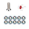 Suministros para Modificación de Autos Jdm Tornillos M6 con Arandela Aleación de Aluminio Protector de Batería Arandela de Placa de Guardabarros Tornillos para Porta Placa