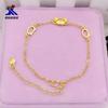 Pulsera de ratón chapada en oro latón, chapado al vacío, imitación oro, joyería para boda, directo de fábrica, pulsera fina para damas