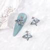 Explosiones rojas netas Emperatriz Viuda Manicura Aleación Joyería Planeta Super Flash Corazón Torcido Diamante Estéreo Uñas con Joyería de Diamantes al por mayor