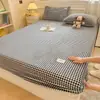 Nueva ropa de cama suave para dormitorio de estudiantes, sábana individual de color liso de terciopelo de leche - serie hogar