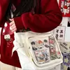 Bolsa Mensageiro Versátil Simples de Grande Capacidade Estilo College para Mulheres Bolsa de Ombro Transparente Crossbody Bolsa para Bebê Bolsa Tote