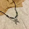 Nuevo collar de cuentas de mariposa chinas para mujer, estilo hip hop, moderno y moderno, accesorios de Spice Girl, estilo étnico, cadena decorativa vintage para clavícula.