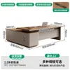 Mesa de chefe, mesa de escritório, mesa executiva estilo luxo leve creme, mesa de computador de escritório, conjunto de mesa e cadeira para escritório de espaço pequeno